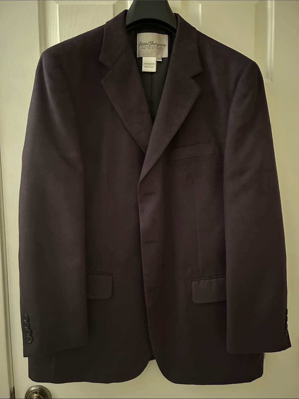 New Norm Thompson “Charles” Sport Coat - Black Faux Suede
